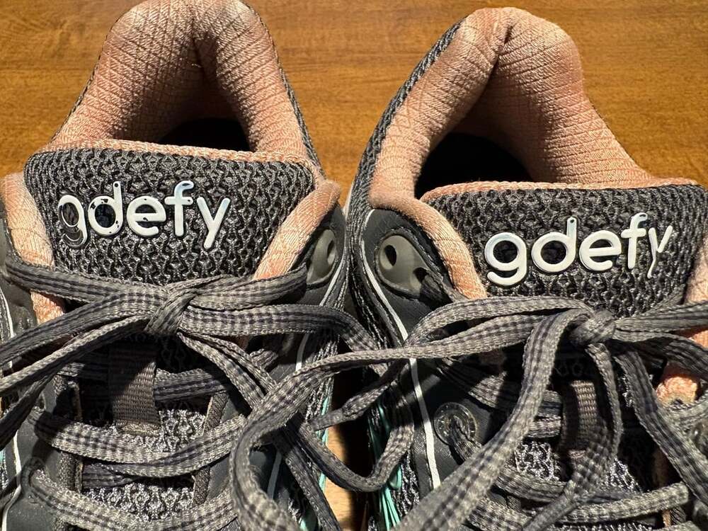 Gravity Defyer G-Defy Mighty Walk Women's Athletic Shoes Gray and Salmon Size 9 - Picture 9 of 14